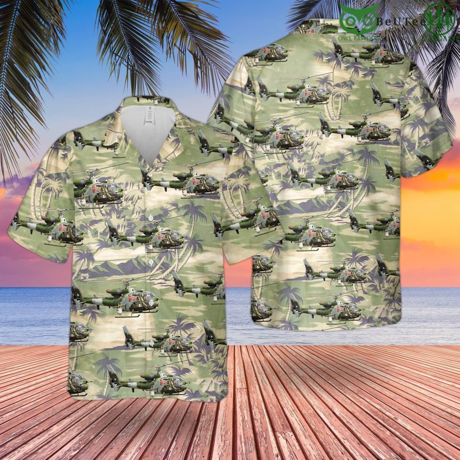 British Army Aerospatiale Gazelle Hawaiian Shirt