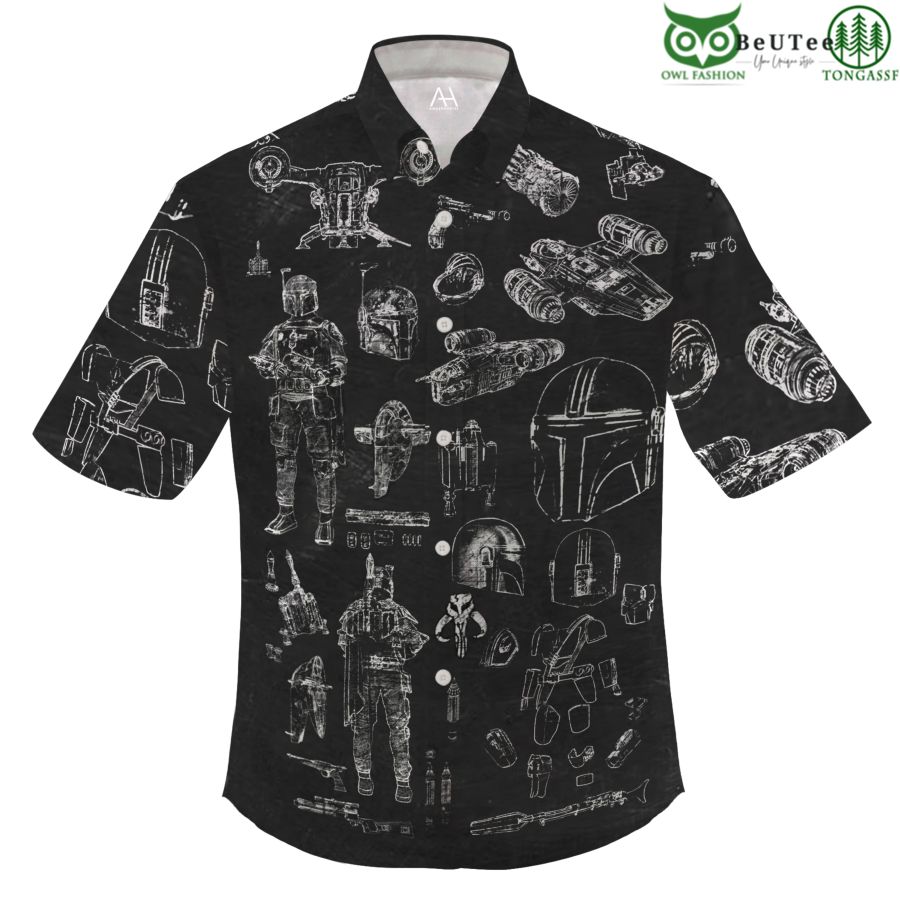 The Mandalorian Blue Print Star Wars Hawaiian Shirt