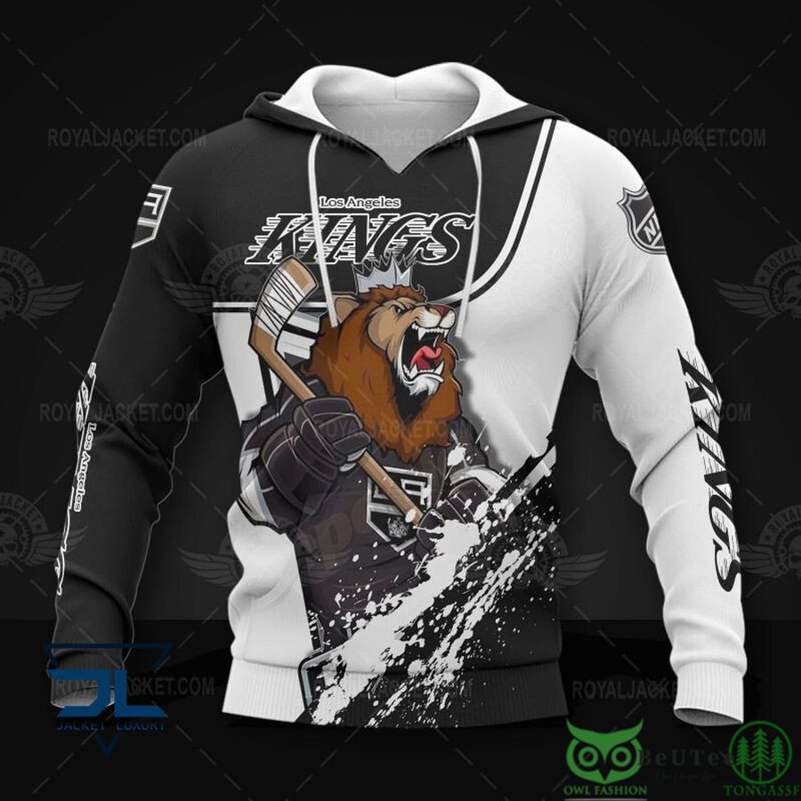 Los Angeles Kings NHL Lion 3D Hoodie Sweatshirt Jacket