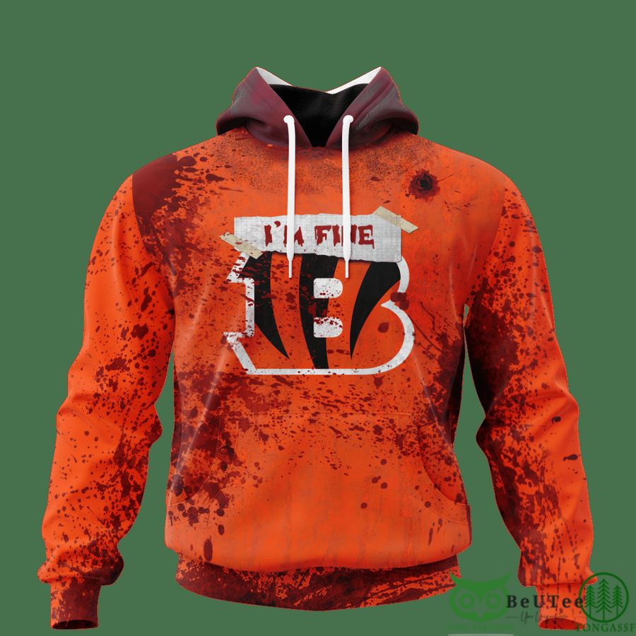 Bengals Halloween Blood 3D hooodie Sweatshirt LIMITED