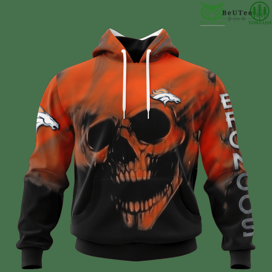 Broncos Fading Skull American Football 3D hoodie Sweatshirt NFL
