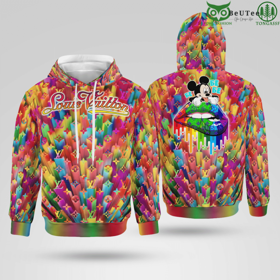 LV Louis Vuitton Mickey LGBT Limited Edition 3D Hoodie