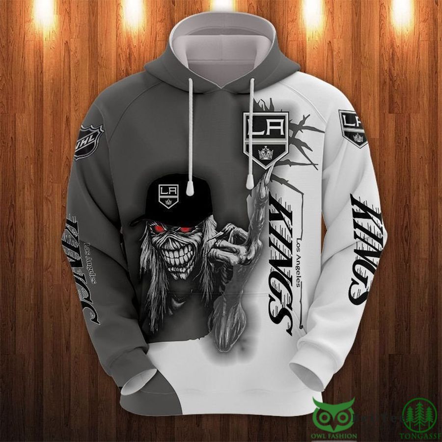 Los Angeles Kings NHL Horror 3D Hoodie Sweatshirt Jacket