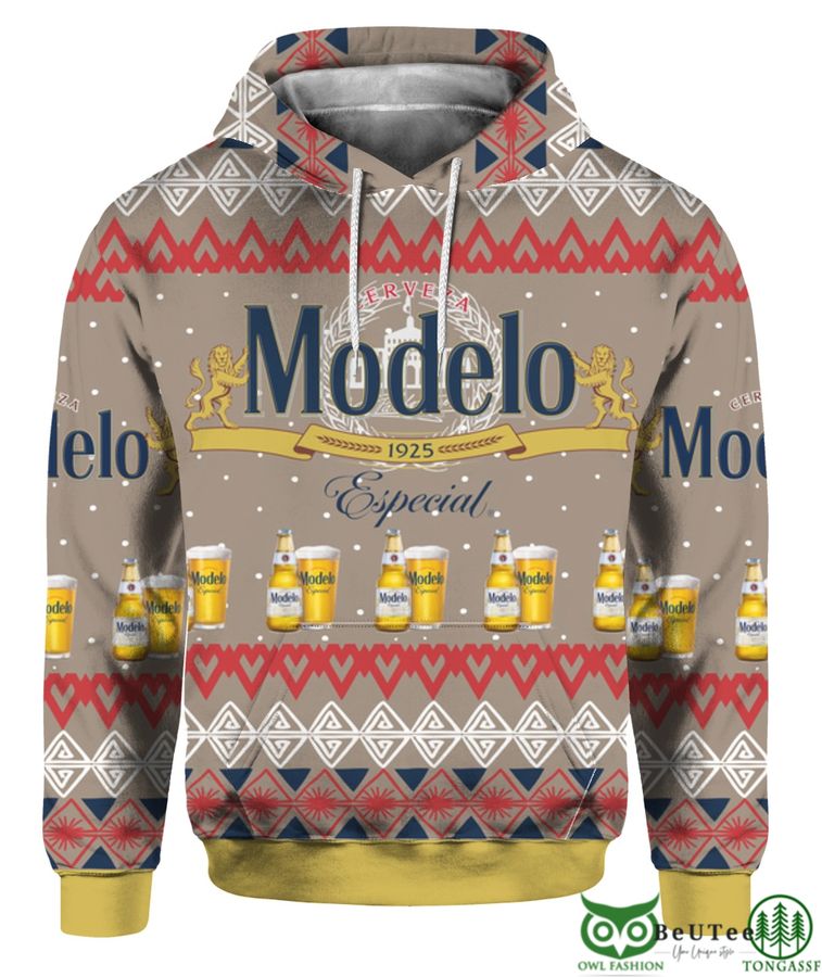 Modelo Especial Beer 3D Print Ugly Christmas Sweater Hoodie