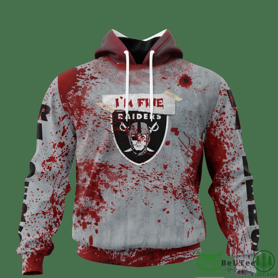 Raiders Halloween Blood 3D hooodie Sweatshirt LIMITED