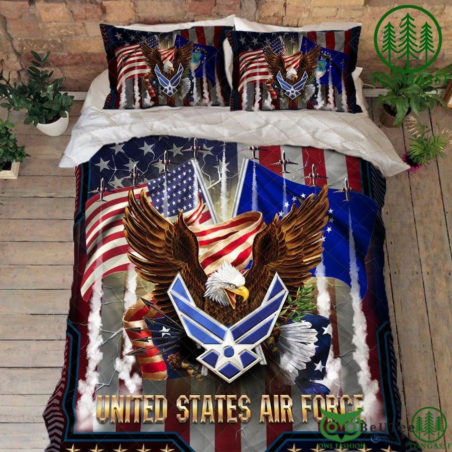 73 us air force quilt bedding set eagle the proud
