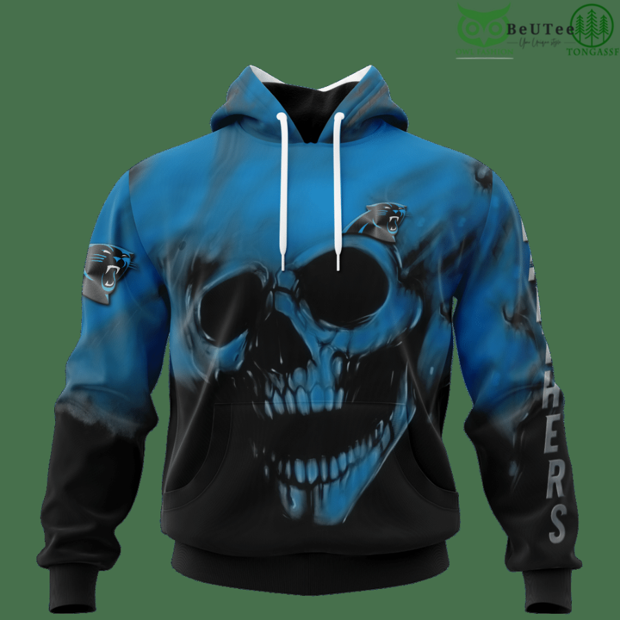 114 Panthers Fading Skull American Football 3D hoodie Sweatshirt NFL