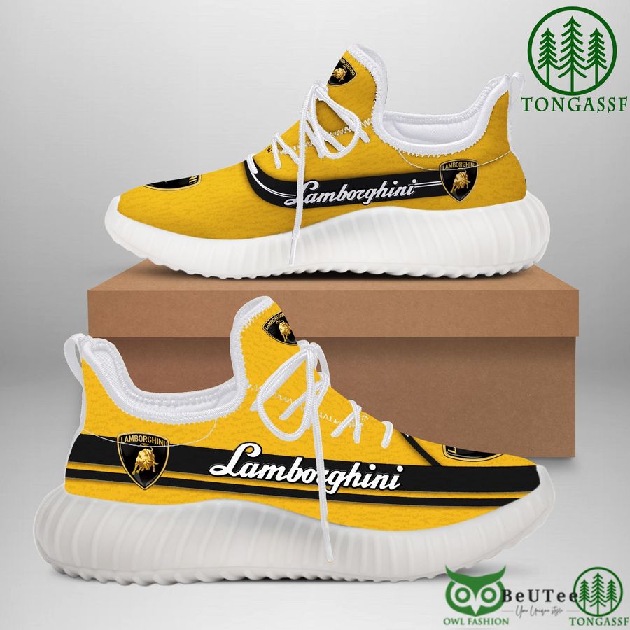 38 limited edition lamborghini yeezy boost yellow sneakers