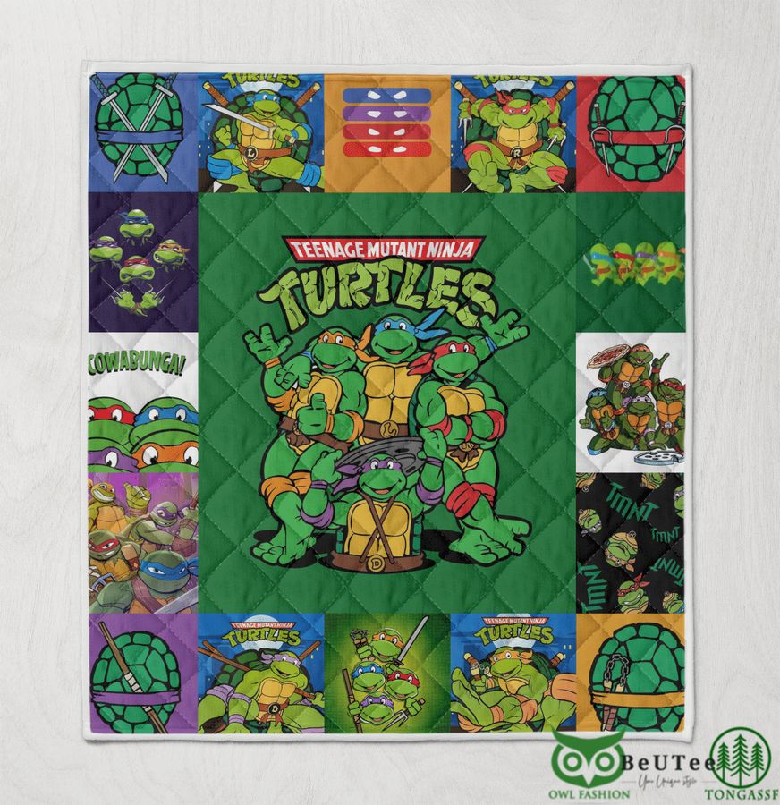 2 tmnt teenage mutant ninja turtles full team quilt blanket