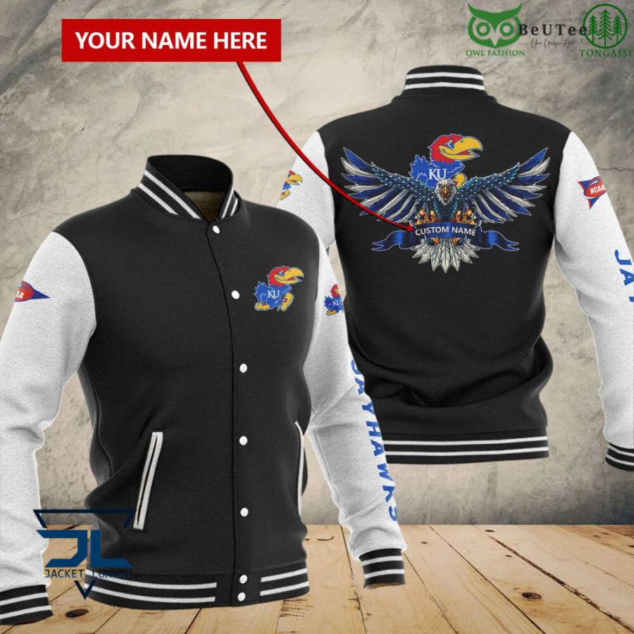Kansas Jayhawks Personalized NCAA Champions Baseball Varsity Jacket