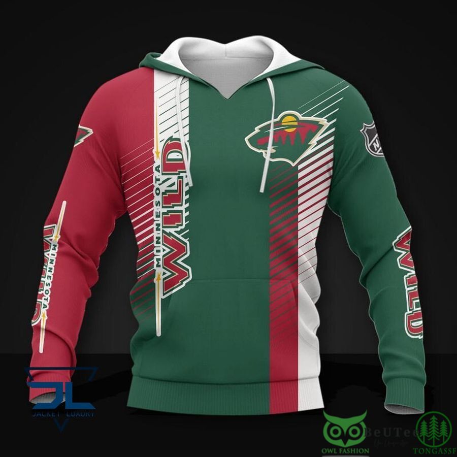 219 Minnesota Wild NHL Pattern 3D Hoodie Sweatshirt Jacket