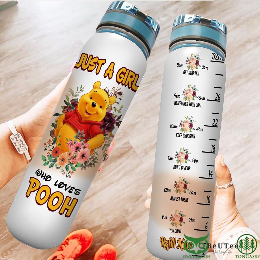 13 Pooh Just A Girl Who Loves Water Tracker Bottle