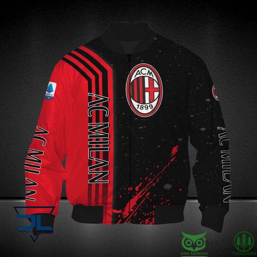 Lega Serie A AC Milan Baseball Varsity Jacket - Owl Fashion Shop