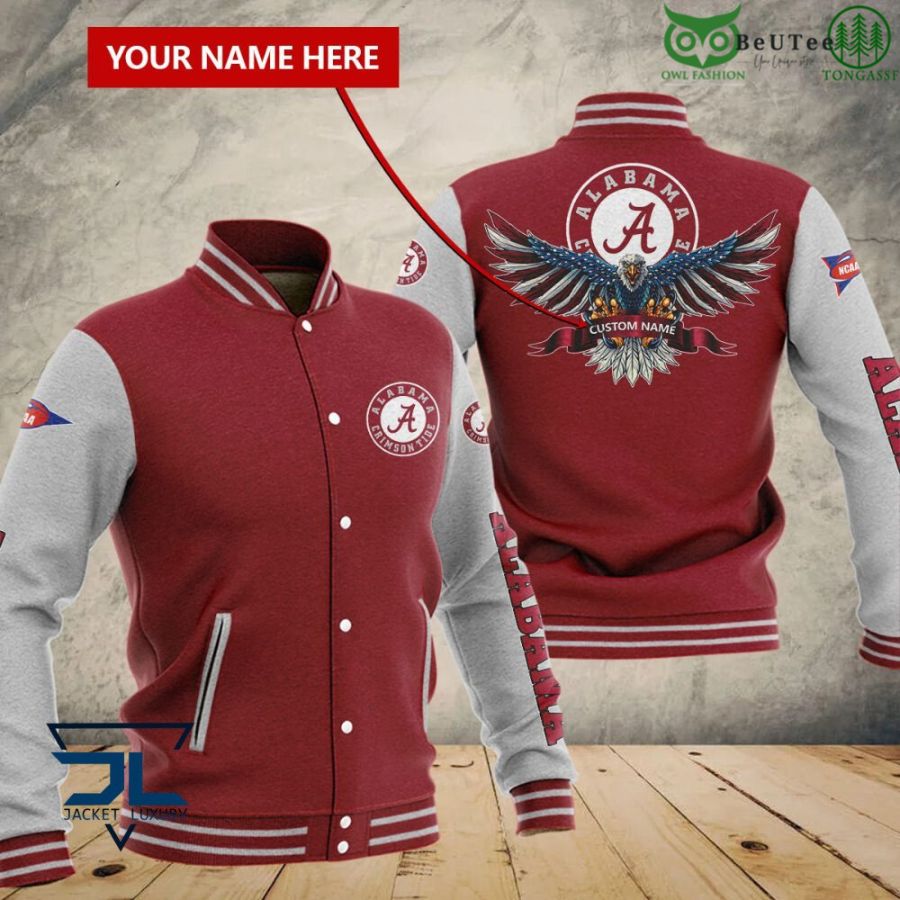 Alabama Crimson Tide Personalized NCAA Champions Baseball Varsity Jacket