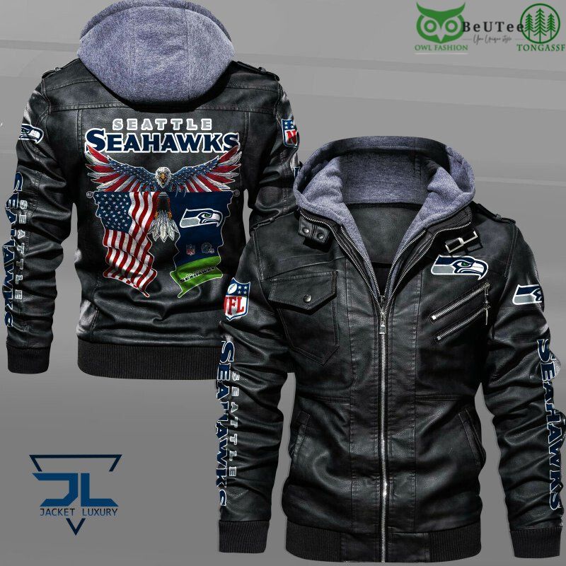 7 Seattle Seahawks American Eagle National Football League Leather Jacket