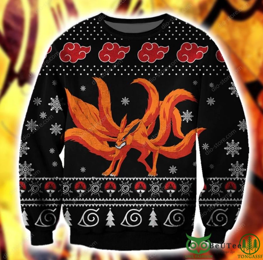 21 Naruto Kurama Pattern 3D Christmas Ugly Sweater
