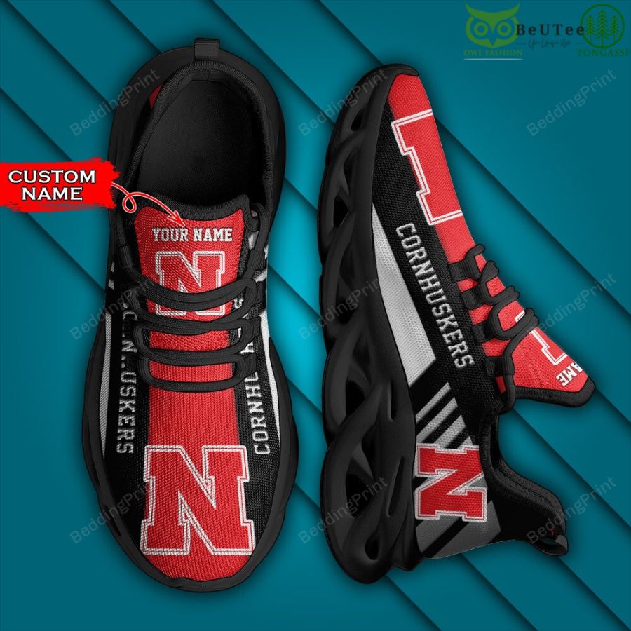 23 NCAA Nebraska Cornhuskers Personalized Custom Name Max Soul Shoes