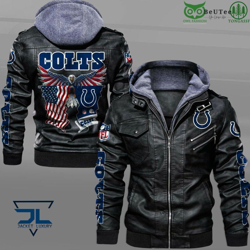 29 Indianapolis Colts American Eagle National Football League Leather Jacket