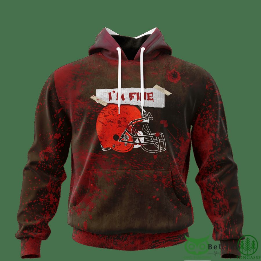 37 Browns Halloween Blood 3D hooodie Sweatshirt LIMITED