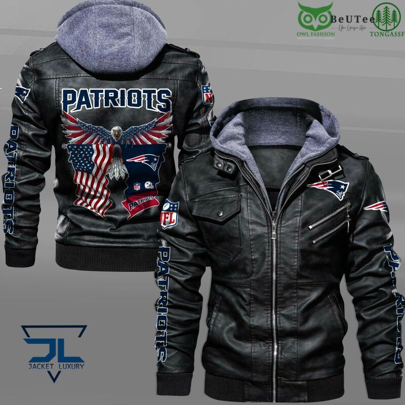 15 New England Patriots American Eagle National Football League Leather Jacket