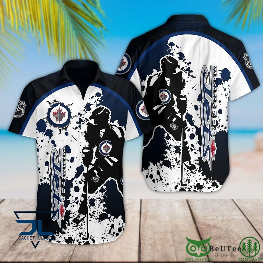 56 Winnipeg Jets NHL Splash 3D Hawaiian Shirt