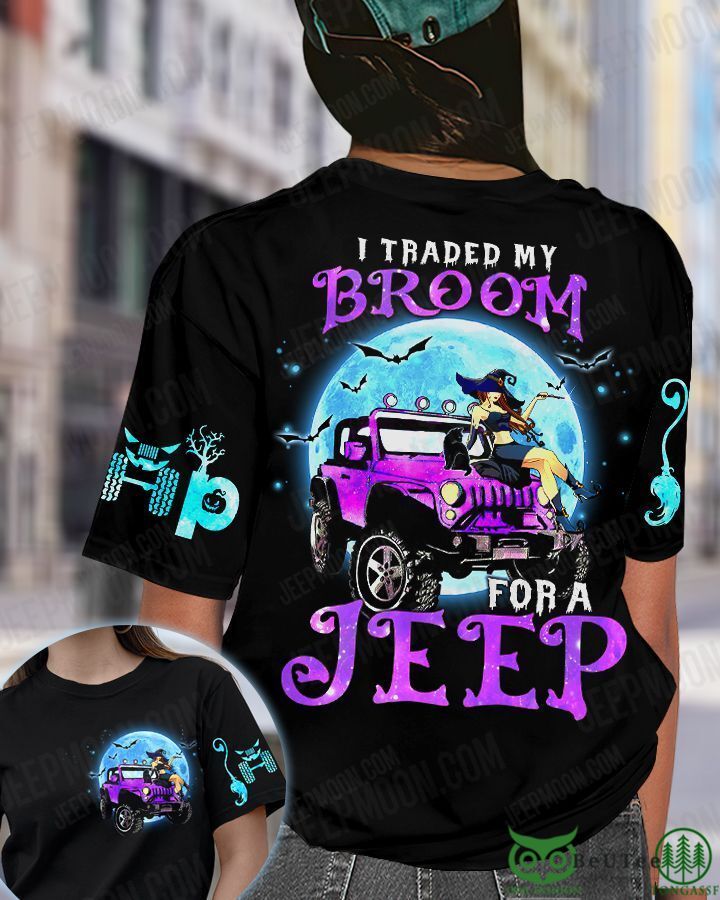 84 cool girl witch traded my broom for jeep sweatshirt