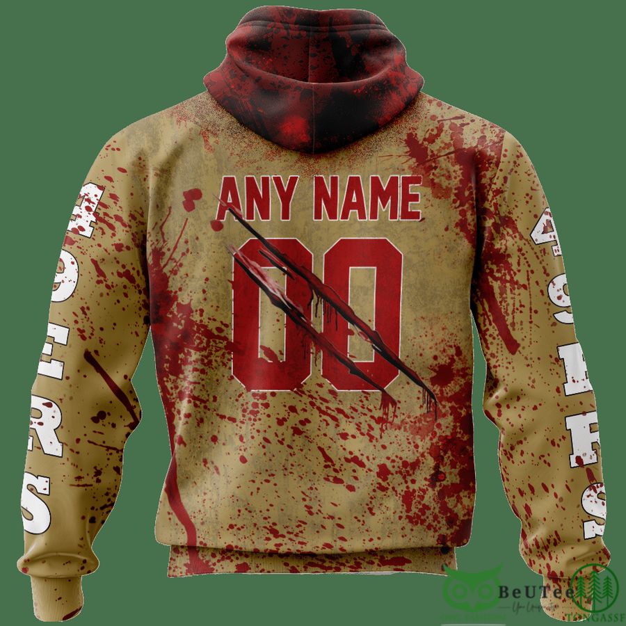 122 49ers Halloween Blood 3D hooodie Sweatshirt LIMITED