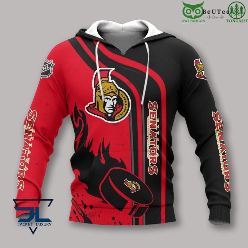 37 Ottawa Senators Canadian Hockey Printed Hoodie Sweatshirt Tshirt