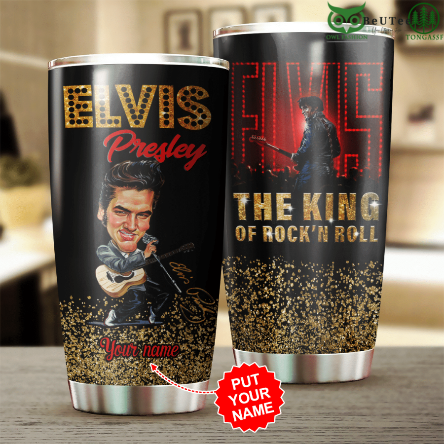3 The King Of Rock N Roll Elvis Presley Personalized Tumbler