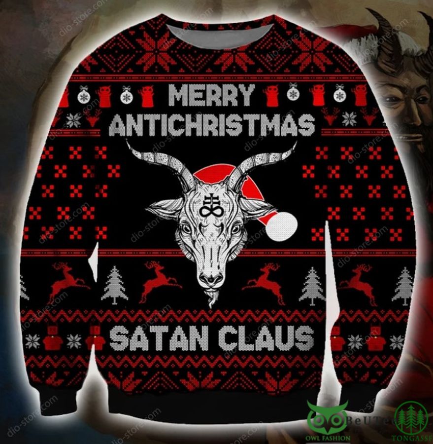 5 Merry Antichristmas 3D Christmas Ugly Sweater