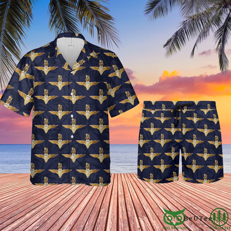 33 UK Parachute Regiment Badge Hawaiian Shirt Shorts