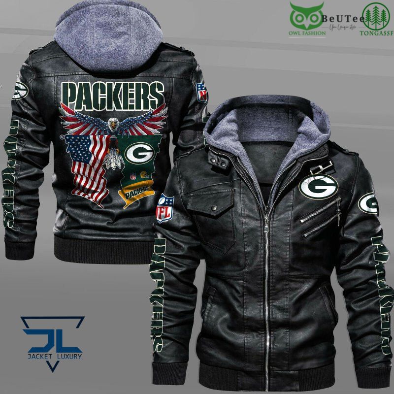 16 Green Bay Packers American Eagle National Football League Leather Jacket