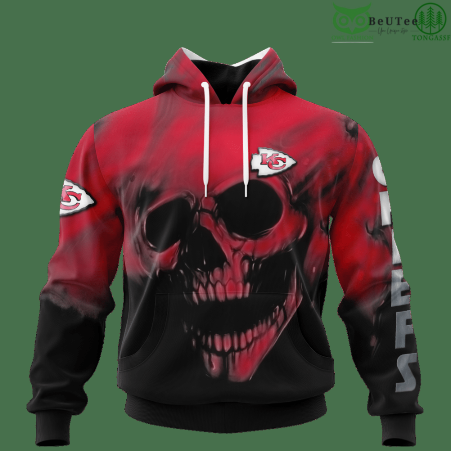 23 Chiefs Fading Skull American Football 3D hoodie Sweatshirt NFL