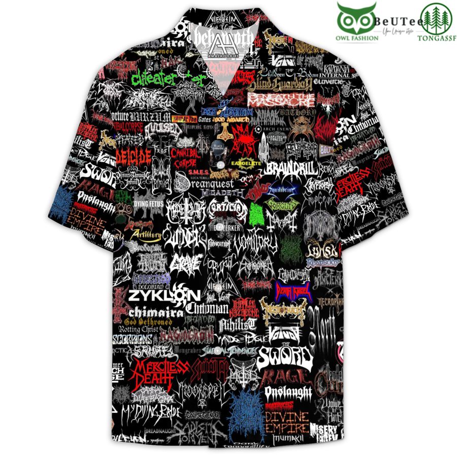 15 Heavy Metal Rock Bands Hawaiian Shirt