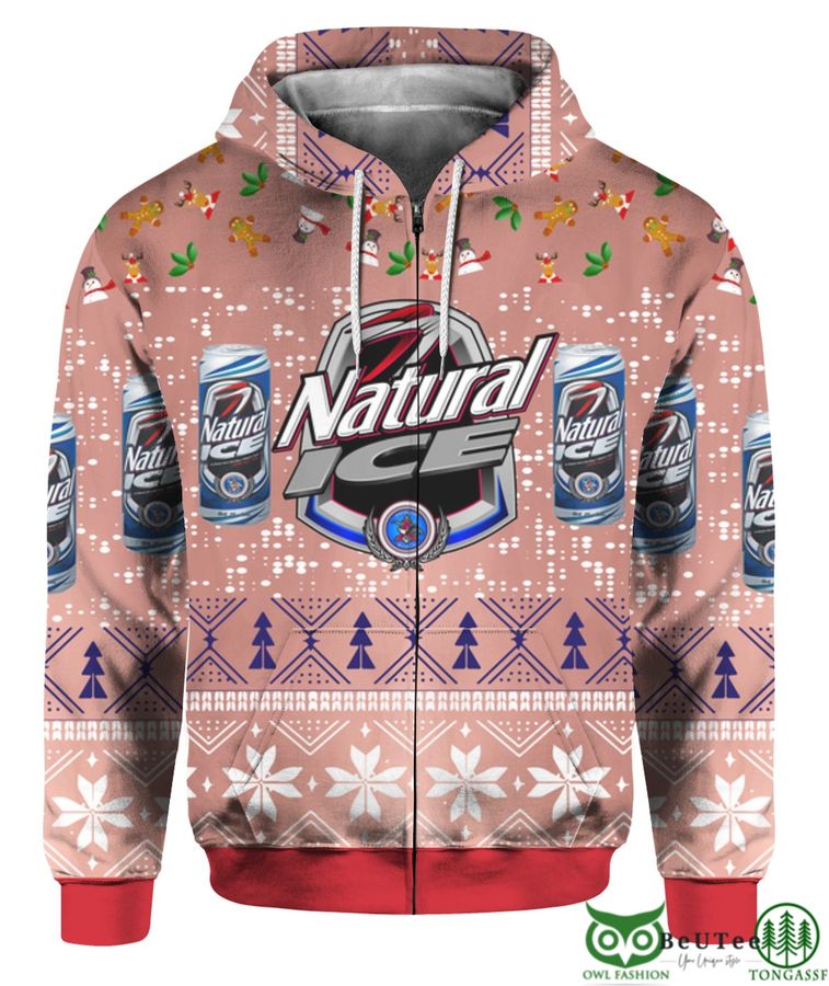 103 Natural Ice Beer 3D Print Ugly Christmas Sweater Hoodie