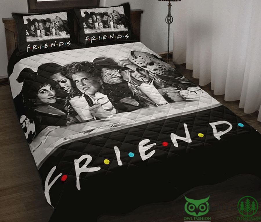 8 friend halloween horror movie quilt bed set comforter set