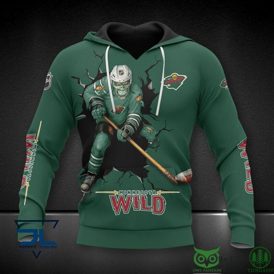 161 Minnesota Wild NHL Monster 3D Hoodie Sweatshirt Jacket