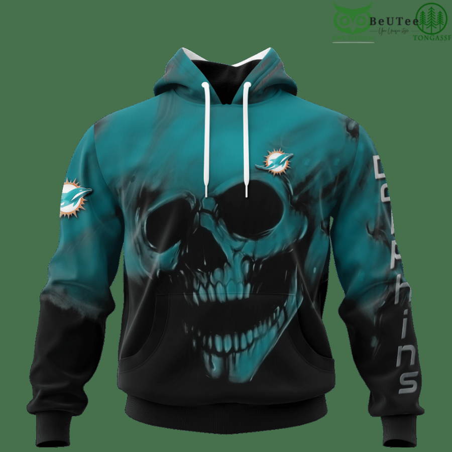 51 Dolphins Fading Skull American Football 3D hoodie Sweatshirt NFL
