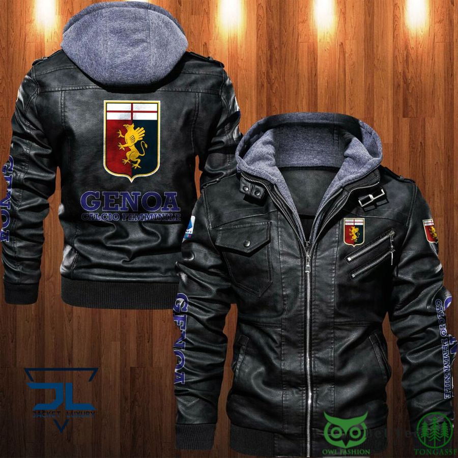 9 Lega Serie A Genoa 2D Leather Jacket