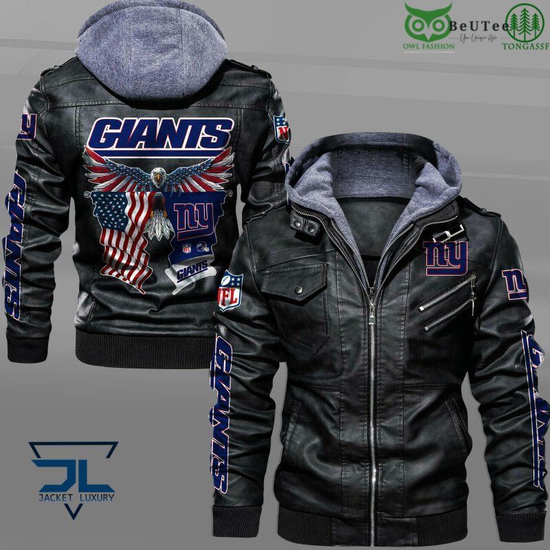 28 New York Giants American Eagle National Football League Leather Jacket