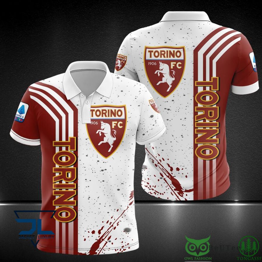 255 Lega Serie A Torino Football Club Logo 3D Polo Tshirt Hoodie