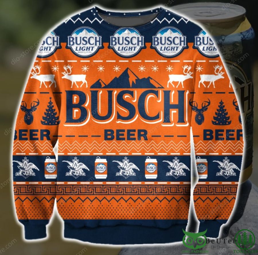17 Busch Beer Pattern 3D Christmas Ugly Sweater