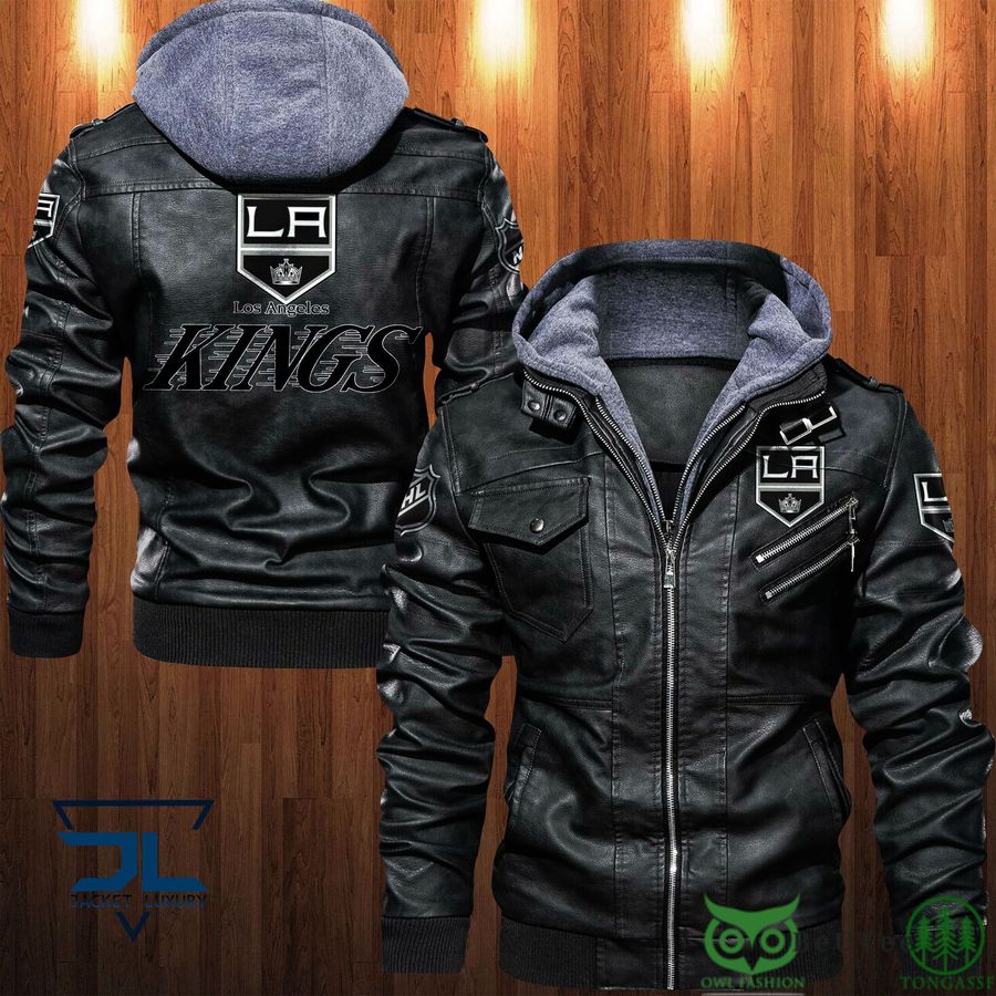 69 Los Angeles Kings NHL Black 2D Leather Jacket