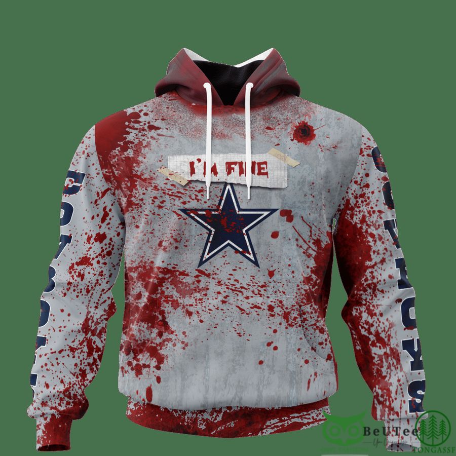 65 Cowboys Halloween Blood 3D hooodie Sweatshirt LIMITED