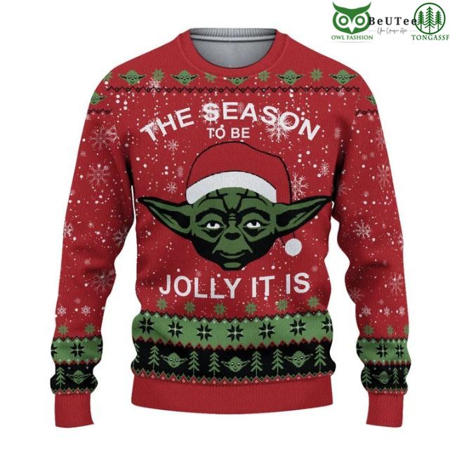 Master Yoda The Season To Be Jolly It Is Xmas Star Wars Ugly Sweater