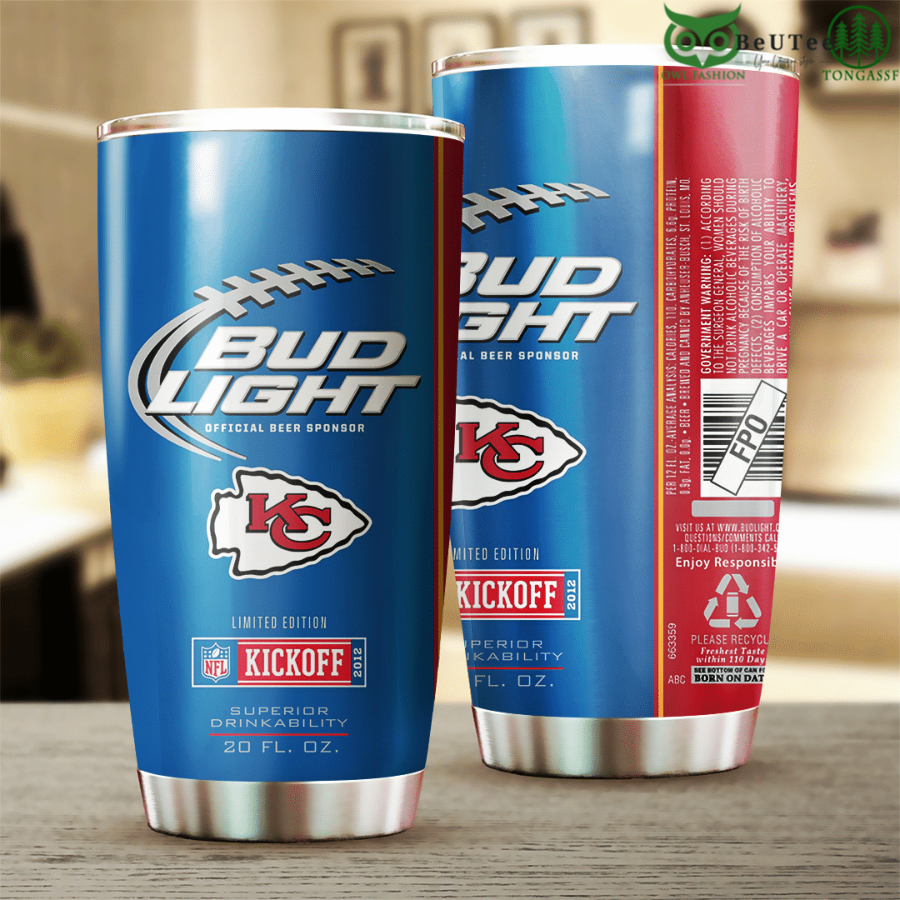 Bud Light Beer Sponsor Kansas City Chiefs KCC Tumbler Cup
