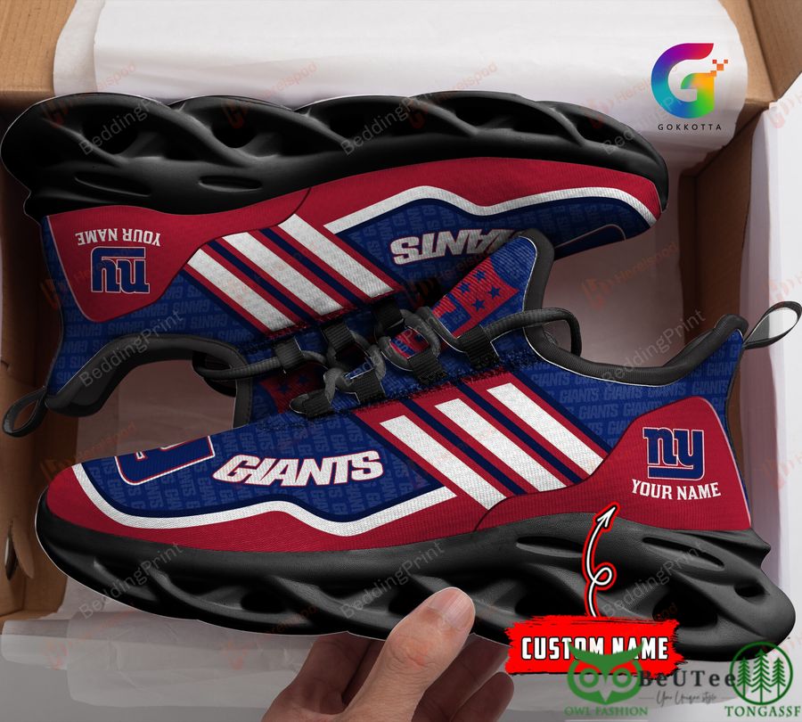 Custom Name Football New York Giants Max Soul Shoes