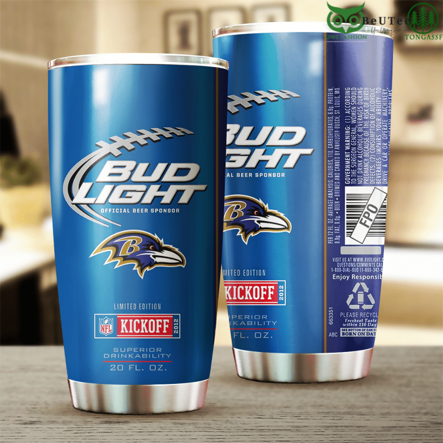 Bud Light Beer Sponsor Baltimore Ravens BBR Tumbler Cup