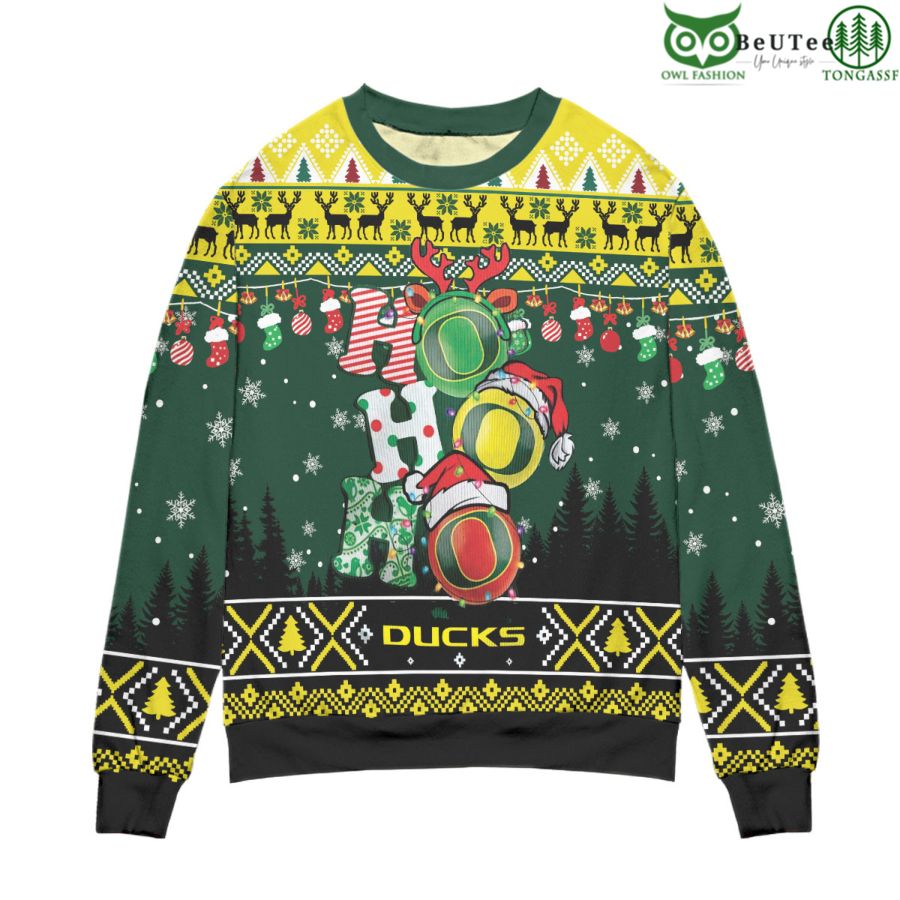 58 Ho Ho Ho Santa Claus Reindeer All Over Print 3D Ugly Christmas Sweater