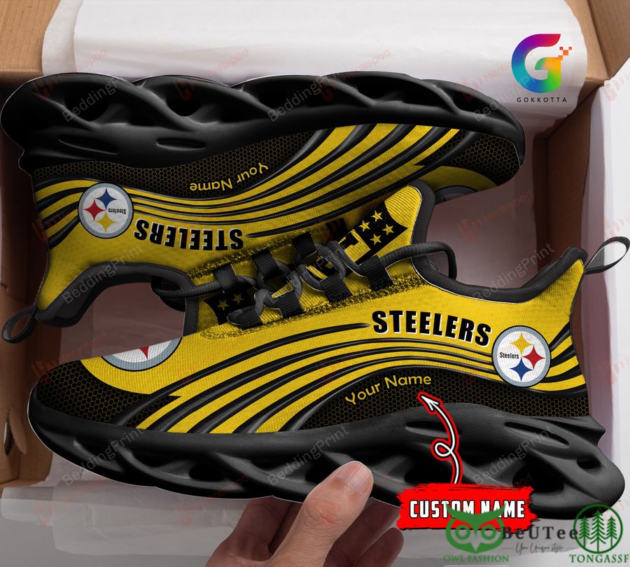 Premium Pittsburgh Steelers NFL Personalized Max Soul Shoes